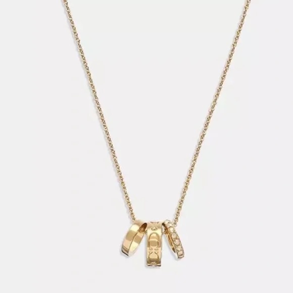 NWOT - COACH - Signature Rondell Triple Necklace - Picture 1 of 2